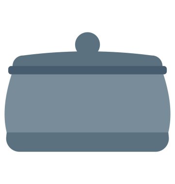 Pişirme pan izole vektör simge düzenlenebilir