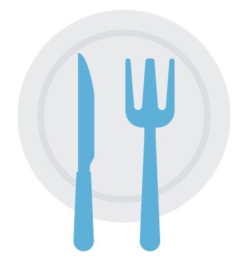 Yemek izole vektör simge düzenlenebilir