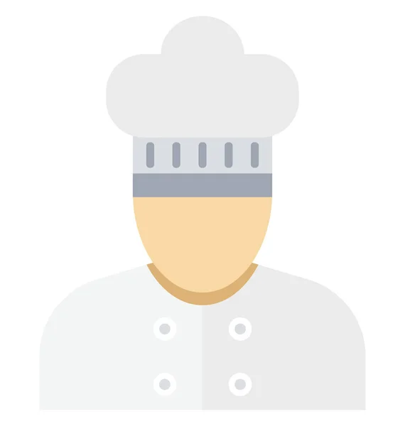 Chef Isolated Vector Icon Editável — Vetor de Stock