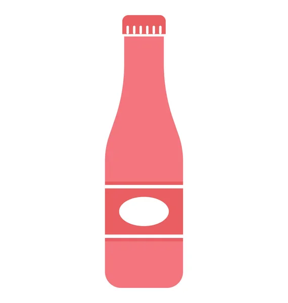 Botella Aislado Vector Icono Editable — Vector de stock