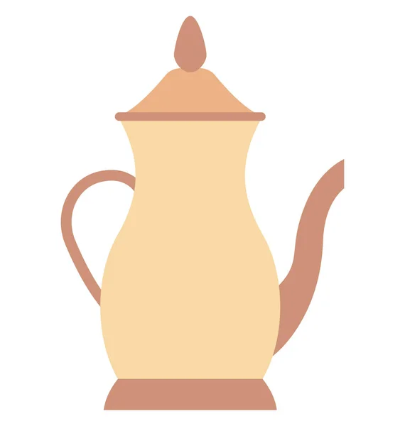 Τσάι Ποτ Απομονωμένες Διάνυσμα Εικονίδιο Επεξεργάσιμο — Διανυσματικό Αρχείο