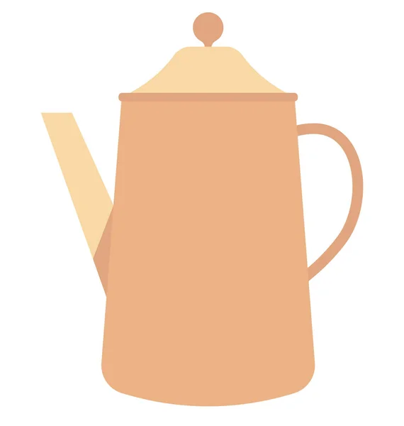 Čaj Pot Izolované Vektorové Ikony Upravit — Stockový vektor