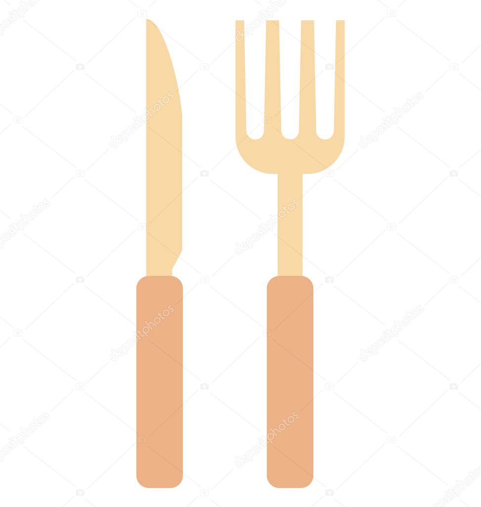 Cutlery Isolated Vector Icon editable