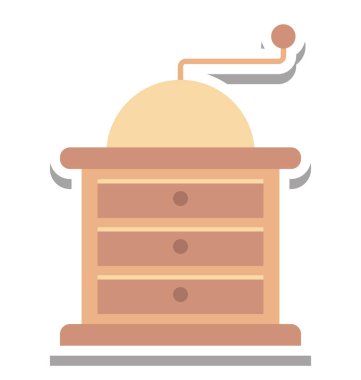 Kahve değirmeni izole vektör simge düzenlenebilir