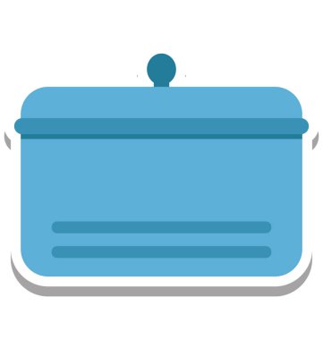 Pişirme pan izole vektör simge düzenlenebilir