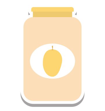 Reçel kavanoz izole vektör simge düzenlenebilir