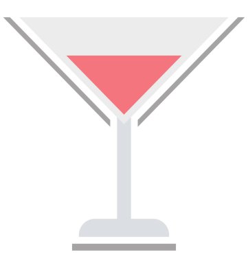 Kokteyl izole vektör simge düzenlenebilir