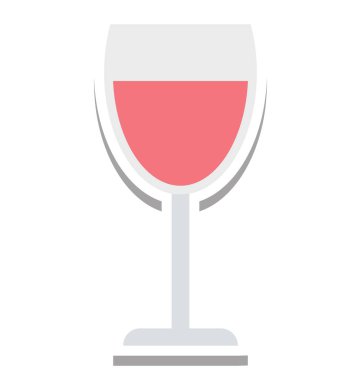 Şarap cam izole vektör simgesi düzenlenebilir