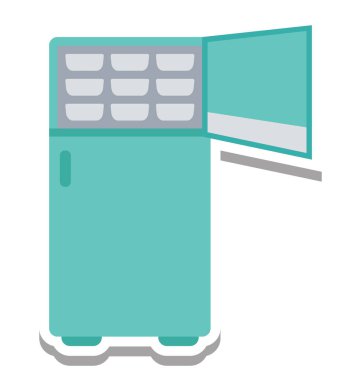 Buzdolabı izole vektör simge düzenlenebilir