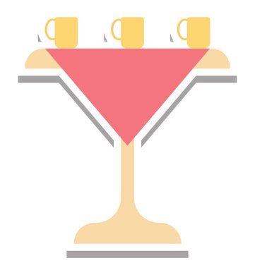 Yemek masası izole vektör simge düzenlenebilir