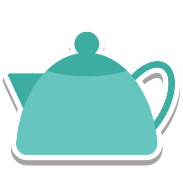 Çaydanlık izole vektör simge düzenlenebilir