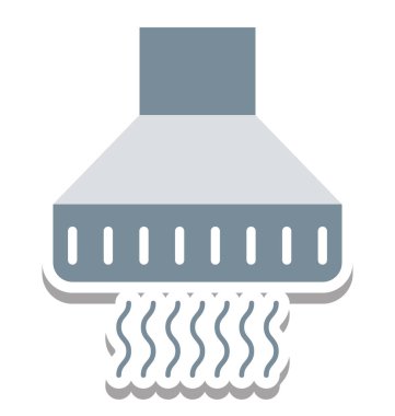 Mutfak Hood izole vektör simge düzenlenebilir