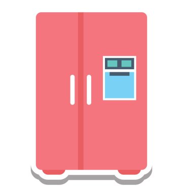 Buzdolabı izole vektör simge düzenlenebilir