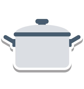 Pişirme pan izole vektör simge düzenlenebilir