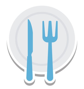 Yemek izole vektör simge düzenlenebilir