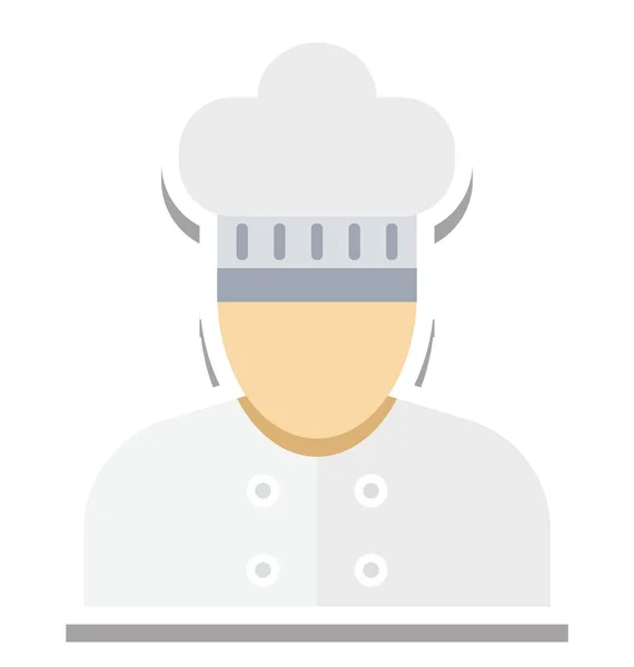 Chef Isolated Vector Icon Editável — Vetor de Stock
