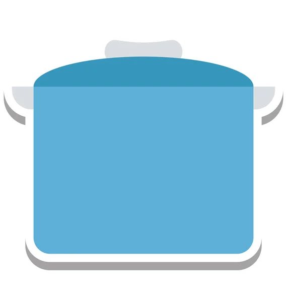 Saucepan Isolated Vector Icon Editable — Stock Vector