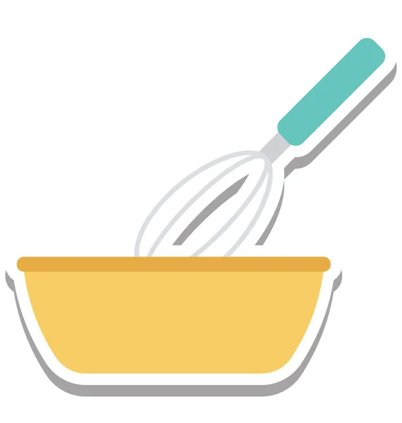 Whisk Isolated Vector Icon Editable — Stock Vector