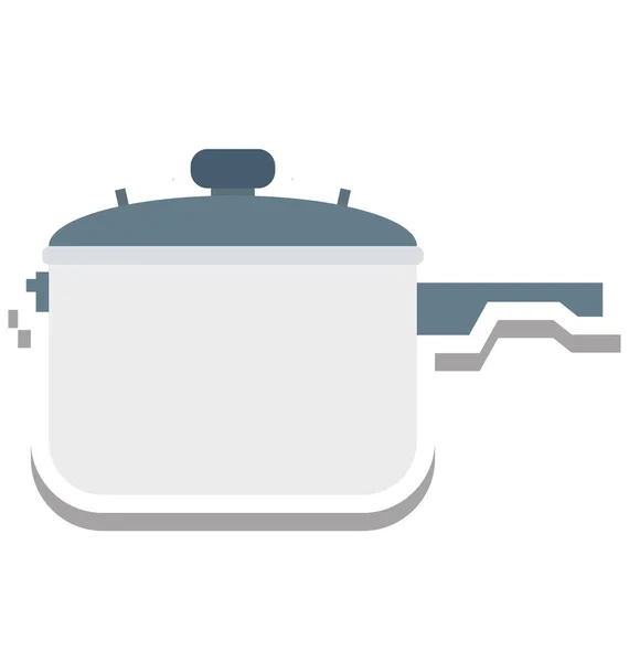 Saucepan Isolated Vector Icon Editável — Vetor de Stock