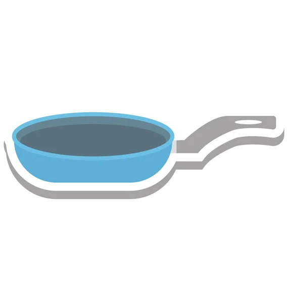 Frypan Aislado Vector Icono Editable — Archivo Imágenes Vectoriales