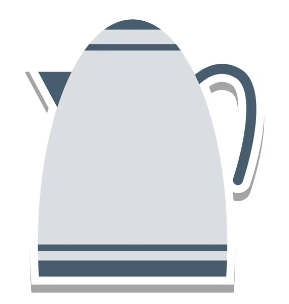 Electric Kettle Isolated Vector Icon Editable — Stock Vector