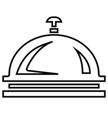 Otel Bell izole vektör simgesi