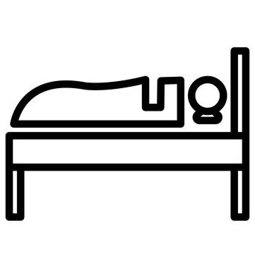 Uyuyan izole vektör simgesi