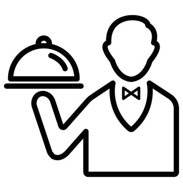 Butler izole vektör simgesi