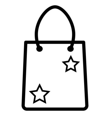 Alışveriş çantası izole vektör simgesi