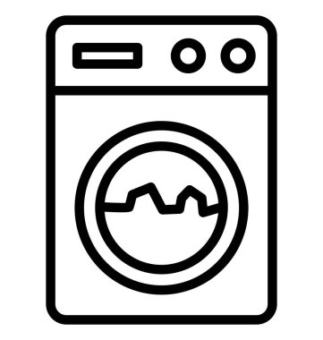 Çamaşır makinesi izole vektör simgesi