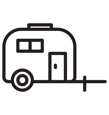 Karavan izole vektör simgesi