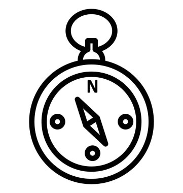 Pusula izole vektör simgesi