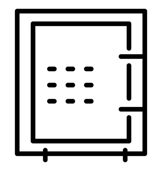 Bank Vault Geïsoleerde Vector Icon — Stockvector