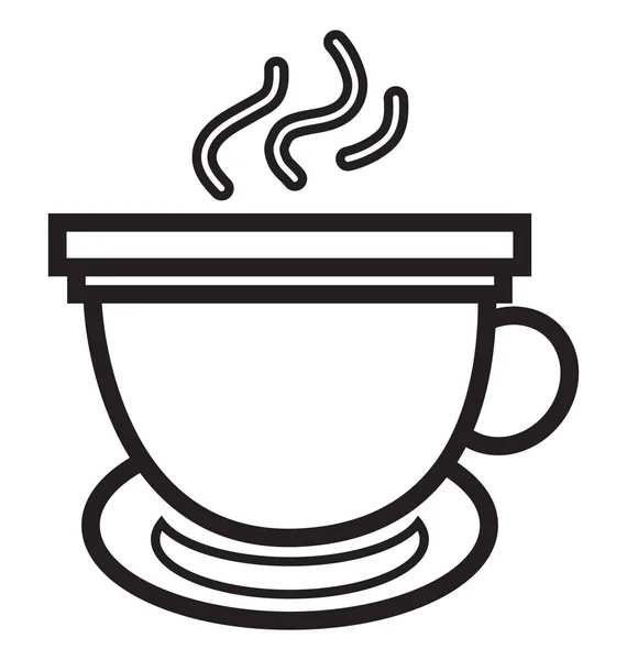Ikona Białym Tle Wektor Kubek Herbaty — Wektor stockowy