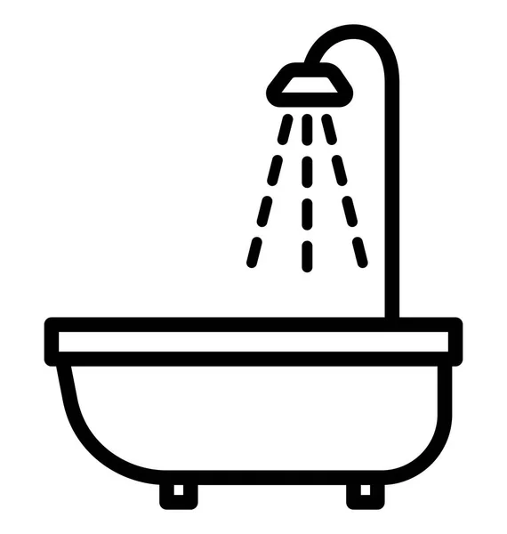 Bañera Icono Vector Aislado — Archivo Imágenes Vectoriales