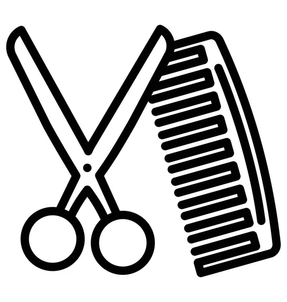 Haren Knippen Kapper Geïsoleerde Vector Icon — Stockvector