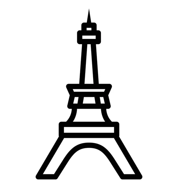 Ейфелева Вежа Ізольованих Векторної Icon — стоковий вектор