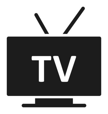 Seyahat ve tur projeler için TV izole vektör simgesi kullanın