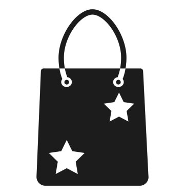 Seyahat ve tur projeler için alışveriş çantası izole vektör simgesi kullanın