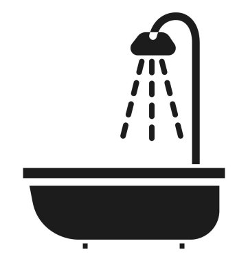 Küvet izole vektör simge kullanmak seyahat ve tur projeler için