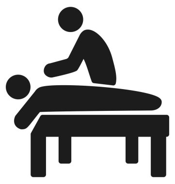 Spa Masaj veya geri masaj izole vektör simge kullanmak seyahat ve tur projeler için