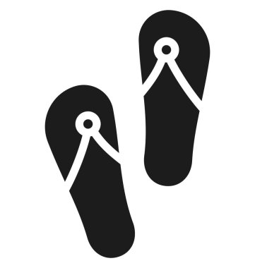  Seyahat ve tur projeler için Flip floplar ya da terlik izole vektör simge kullanımı