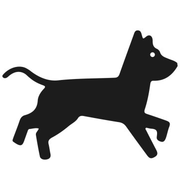 Köpek izole vektör simge kullanmak seyahat ve tur projeler için