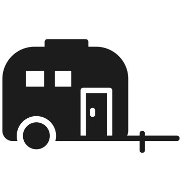 Karavan izole vektör simge kullanmak seyahat ve tur projeler için