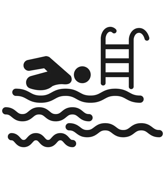 Плавання Ізольованих Векторної Icon Використовується Подорожі Тур Проекти — стоковий вектор