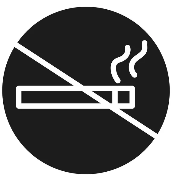 Förbud Rökning Eller Rökning Isolerade Vektor Icon Använda För Resor — Stock vektor