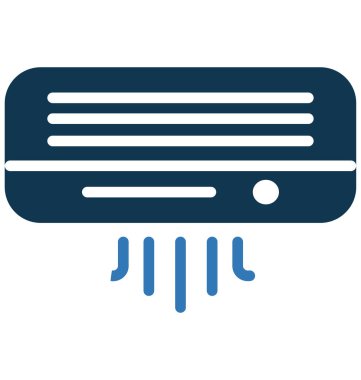 Seyahat ve tur projeler için klima izole vektör simgesi kullanın