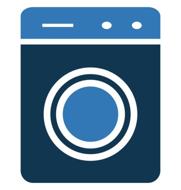 Seyahat ve tur projeler için çamaşır makinesi izole vektör simgesi kullanın