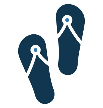  Seyahat ve tur projeler için Flip floplar ya da terlik izole vektör simge kullanımı