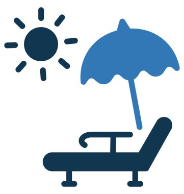 Seyahat ve tur projeler için izole vektör simgesi kullanın güneşlenmek